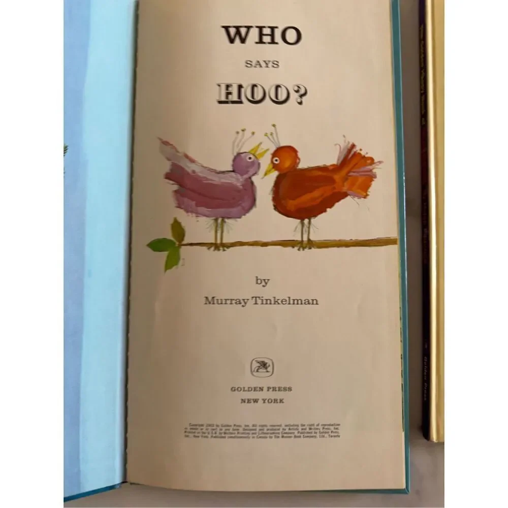 A golden happy book Who Says Hoo Numbers children’s vintage hardback books 1963